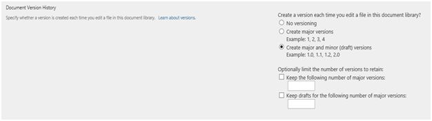 Document version History